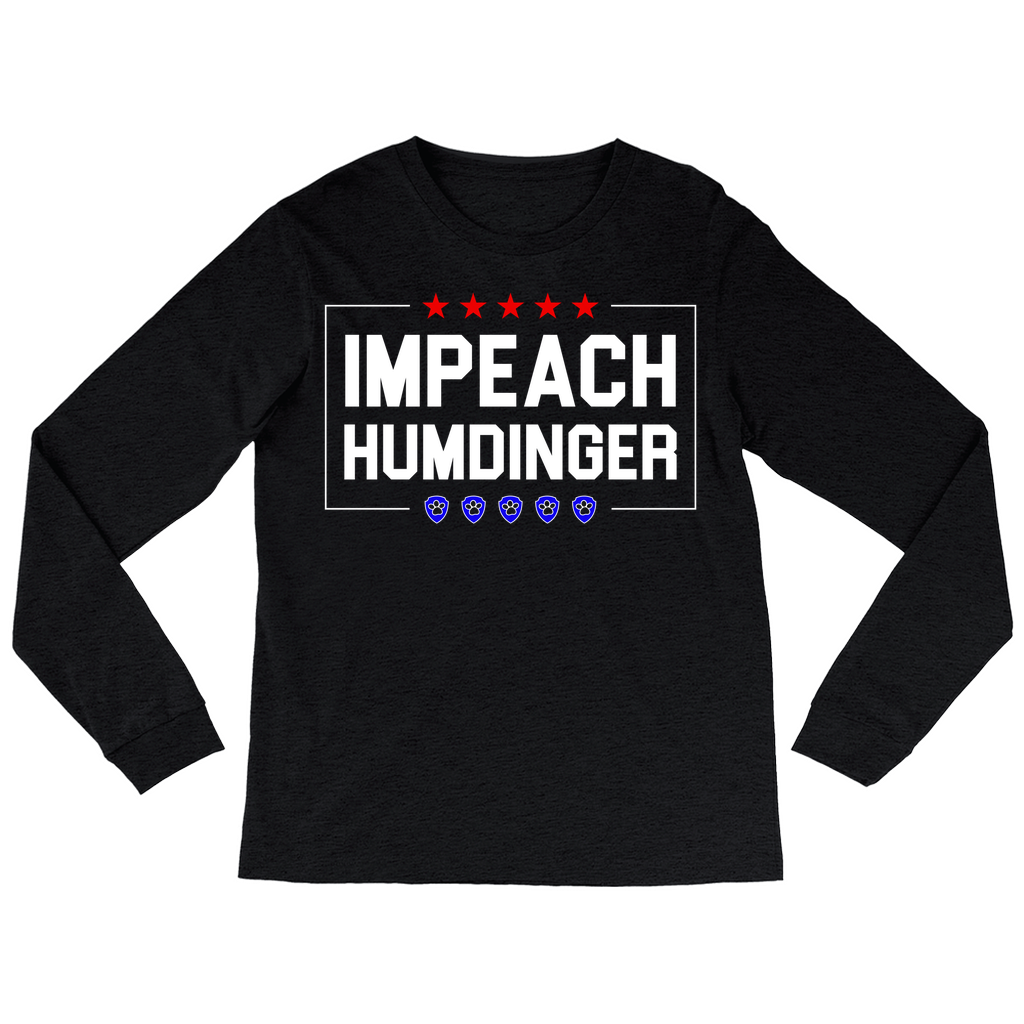 Impeach Humdinger Stars and Paws Long Sleeve Shirt (Adult Men or Unisex)