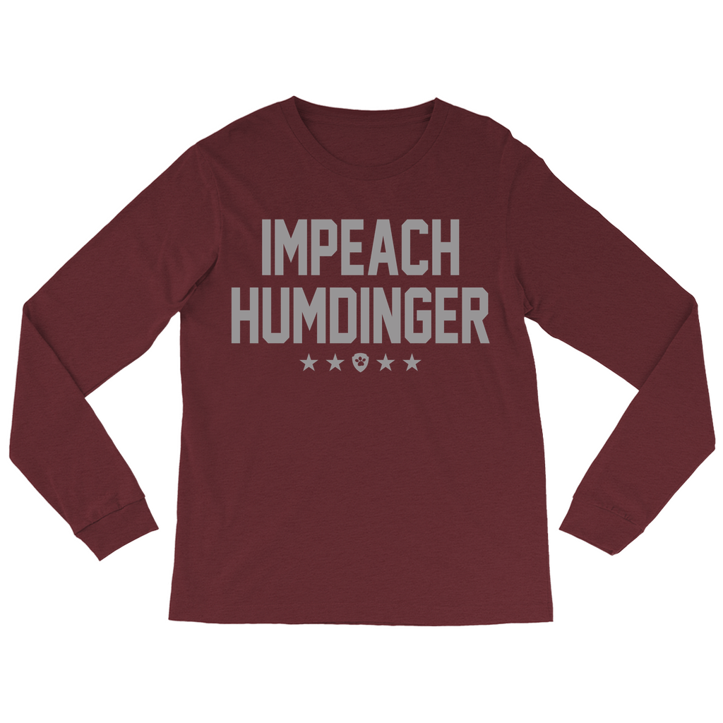 Impeach Humdinger Grayscale Long Sleeve Shirt (Adult Men or Unisex)