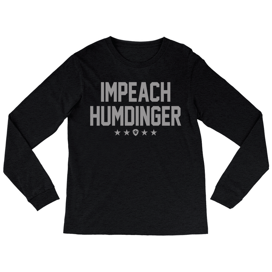 Impeach Humdinger Grayscale Long Sleeve Shirt (Adult Men or Unisex)