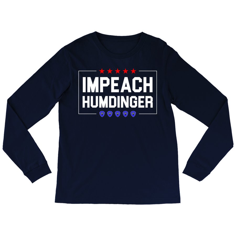 Impeach Humdinger Stars and Paws Long Sleeve Shirt (Adult Men or Unisex)