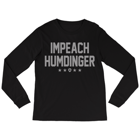 Impeach Humdinger Grayscale Long Sleeve Shirt (Adult Men or Unisex)